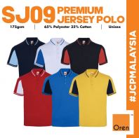 OREN SPORT SJ09 Cool Fit Premium Jersey Polo Unisex Adult 175gsm Polyester Cotton Polo