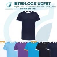 ULTIFRESH Anti-Bacteria Interlock Jersey Plain T-Shirt Unisex UDF07