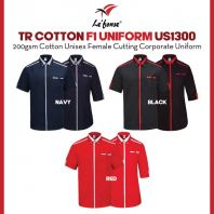 LEFONSE TR Cotton Corporate F1 Uniform US1300 Unisex Female Cutting 200gsm Premium Corporate Wear