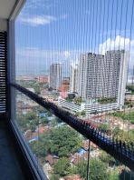 Invisible Safety Grille for Pigeon Prevention @ [Woodsbury Suites Butterworth] | Lifetime Warranty | SSR Malaysia