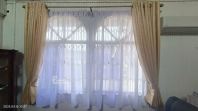 Double Layer Eyelet Short Curtain