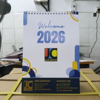 Standing Calendar Printing Sabah | Gold Stamping + Chipboard Stand