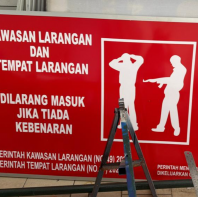 Colorbond Signage Sabah | Steel Base Aluminium Frame UV Sticker Print Outdoor Government Industrial