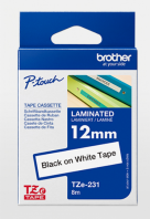 BROTHER	12MM BLACK ON WHITE