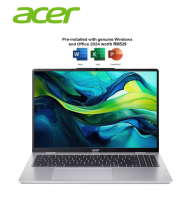 Acer Aspire Lite 16 AL16-53P-55WM 16" WUXGA Laptop Pure Silver ( Intel Core Ultra 5 115U, 16GB, 512GB SSD, Intel, W11, H&S 2024+M365 )