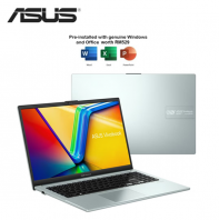 Asus VivoBook Go 15 E1504F-ABQ031WS 15.6" FHD Laptop Green Gray ( AMD Ryzen 3 30, 8GB, 512GB SSD, ATI, W11, H&S 2024+M365 )