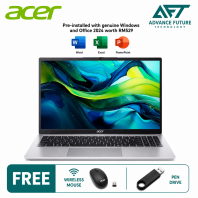 Acer Aspire Lite 15 AL15-54P-52ZD 15.6" FHD Laptop Silver ( Intel Core Ultra 5 115U, 16GB, 512GB SSD, Intel, W11, H&S 2024+M365 )