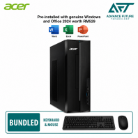 Acer Aspire XC-1725-35400W11 Desktop PC Black ( AMD Ryzen 3 5400U, 8GB, 512GB SSD, ATI, W11, H&S 2024+M365 )