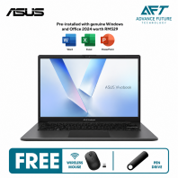 Asus VivoBook Go 14 E1404G-AEB583WS 14" FHD Laptop Mixed Black ( Intel Core i3 N305, 8GB, 512GB SSD, Intel, W11, H&S 2024&M365 )