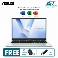 Asus VivoBook Go 15 E1504G-ABQ1138WS 15.6" FHD Laptop Green Gray ( Intel Core i3 N305, 8GB, 512GB SSD, Intel, W11, H&S 2024&M365 )