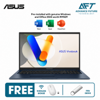 Asus VivoBook 17 A1704V-AAU112WS 17.3" FHD Laptop Quiet Blue ( Intel Core 7 150U, 16GB, 1TB SSD, Intel, W11, H&S 2024&M365 )