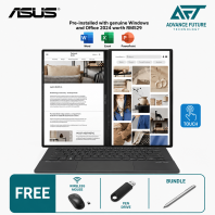 Asus Zenbook Duo UX8406C-AQL290WS 14" FHD OLED Touch Laptop Inkwell Gray ( Intel Core Ultra 7 255H, 32GB, 1TB SSD, Intel, W11, H&S 2024&M365 )