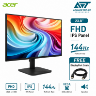 Acer KA242YP6 23.8'' FHD IPS 144Hz Flat Monitor ( Speaker, HDMI, DP, 3 Years Warranty )