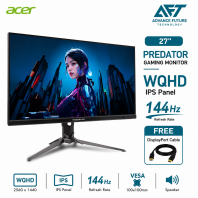 Acer Predator XB273U X2 27'' WQHD IPS 144Hz Gaming Monitor ( Speaker, 2x HDMI, DP, Audio, 3 Years Warranty )