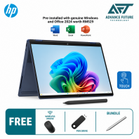 HP OmniBook X Flip 14-fb0030TU 14'' 2K AI Touch 2-In-1 Laptop Atmospheric Blue ( Intel Core Ultra 7 355 ,16GB, 512GB SSD, Intel, W11, H&S 2024&M365 )