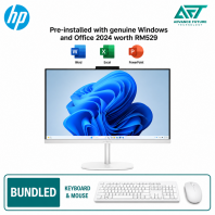 HP OmniStudio 24-cu0031d 23.8" FHD All-in-One Desktop PC Cotton White ( Intel Core 5 120U, 8GB, 512GB SSD, Intel, W11, H&S 2024&M365 )