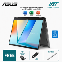 Asus VivoBook 14 Flip TP3407S-ASG249WS 14" WUXGA OLED Touch 2-in-1 Laptop  Matte Gray ( Intel Core Ultra 7 258V, 32GB, 512GB SSD, Intel, W11, H&S 2024&M365 )