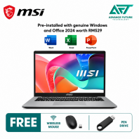MSI Modern 14 F13MG-881MY 14'' FHD Laptop Urban Silver ( Intel Core i5 1334U ,16GB, 512GB SSD, Intel, W11, H&S 2024&M365 )