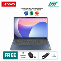 Lenovo IdeaPad Slim 3 15AMN8 82XQ01P2MJ 15.6" FHD Laptop Abyss Blue ( AMD Ryzen 3 30, 8GB, 512GB SSD, ATI, W11, H&S 2024&M365 )