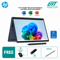 HP OmniBook X Flip 14-kc0061AU 14'' 2K AI Touch 2-In-1 Laptop Atmospheric Blue ( AMD Ryzen AI 5 430 ,16GB, 512GB SSD, ATI, W11, H&S 2024&M365 )