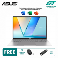 Asus VivoBook S16 S3607A-ASH032WSP 16" WUXGA OLED Laptop Cool Silver ( Intel Core Ultra 7 355, 16GB, 512GB SSD, Intel, W11, H&S 2024&M365 )