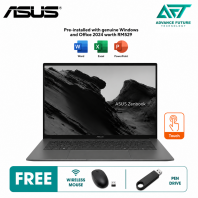 Asus Zenbook S14 UX5406A-ASU450WSP 14" 3K OLED Touch Laptop Antrim Gray ( Intel Core Ultra 7 355, 16GB, 1TB SSD, Intel, W11, H&S 2024&M365 )