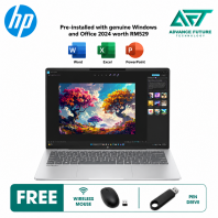 HP Omnibook 7 14-kk0008AU 14" 2K AI Laptop Glacier Silver ( AMD Ryzen 5 240, 16GB, 512GB SSD, ATI, W11, H&S 2024&M365 )