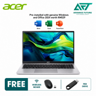 Acer Aspire Lite 15 AL15-44P-R62R 15.6" FHD Laptop Light Silver ( AMD Ryzen 7 7730U, 8GB, 512GB SSD, ATI, W11, H&S 2024&M365 )