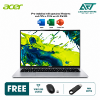 Acer Aspire Lite 14 AL14-53M-56UN 14" WUXGA Laptop Silver ( Intel Core 5 120U, 8GB, 512GB SSD, Intel, W11, H&S 2024&M365 )