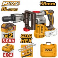 INGCO CDBLI203582 20V BL Cordless Demolition Hammer 16J 2pcsX5.0AH + CHARGER + CASE INGCO CDBLI203582 20V BL Cordless Demolition Hammer 16J 2pcsX5.0AH + CHARGER + CASE