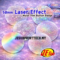JE SUB Laser Effect Mylar Film Button Badge 58mm | Film Lutsinar untuk 58mm Butang Lencana