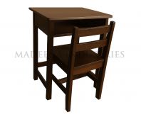 Wooden School Desk and Chair