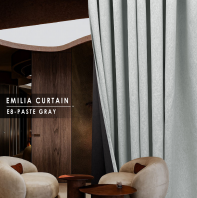 Emilia E8 Premium Hotel-Grade Blackout Curtain  [PASTEL GRAY]