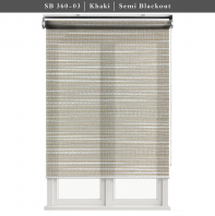 Roller Blind SB 360 - 03 Seto B/O Fr 100% Blackout Minimalist | Home Office | Curtain Blind for Window | ReadyMade | CustoMade