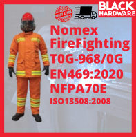 BLACK HARDWARE NOMEX T0G-968/0G Fire Fighting Suit Bomba Sirim Approved Baju Pemadam Api