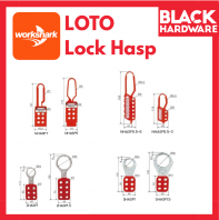 Black Hardware Workshark LOTO LOCK OUT TAG OUT Safety System Lock Hasp Padlock Hanger
