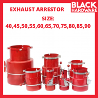 Black Hardware Spark Arrestor Car Exhaust Pipe Adapter Flame Arrestor Truck Carbon Steel Automotive Exhaust Generator Exhaust Spark Arrestor Supplier melaka
