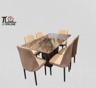 MARBLE DINING SET 1+6 CHAIR (ADT-6007)