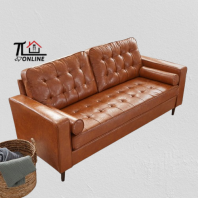 SOFA 3 SEATER (CAMEL FAUX)