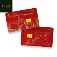 LIZA 0.30g 999.9 Gold Bar (Happy New Year 2026)
