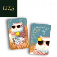 LIZA 0.10g 999.9 Gold Bar (Cat Thank you  è��лл)