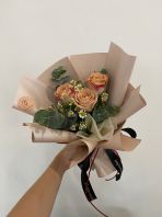 3 stalks Fresh Cappuccino Roses Bouquet 3 stalks Fresh Cappuccino Roses Bouquet