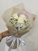 Pure White Roses bouquet Pure White Roses bouquet