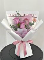 3 stalks Fresh Purple Rose Bouquet 3 stalks Fresh Purple Rose Bouquet