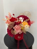 Mini box Preserved flower with fortune cat Mini box Preserved flower with fortune cat