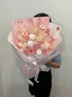 V28 - PRESERVED Lovely Pink White Flowers V28 - PRESERVED Lovely Pink White Flowers