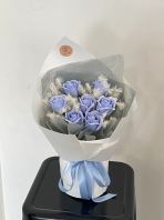 Soap Blue Roses and Preserved Flowers Bouquet Soap Blue Roses and Preserved Flowers Bouquet