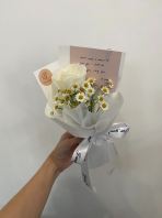 Fresh White Roses with