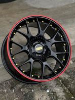 BBS Gloss Black + Red Lip Sport Rim
