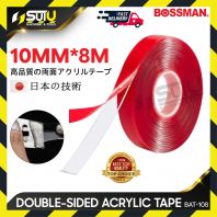 BOSSMAN BAT-108 / BAT108 10MM x 8M Double-Sided Acrylic Tape